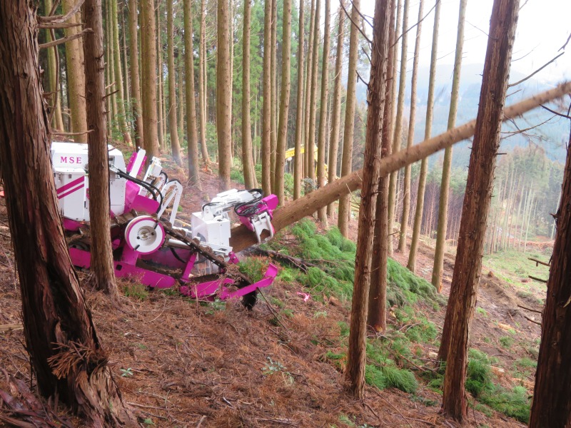 松本システム 無人で伐倒・搬出 「シン・ラプトル」受注開始│